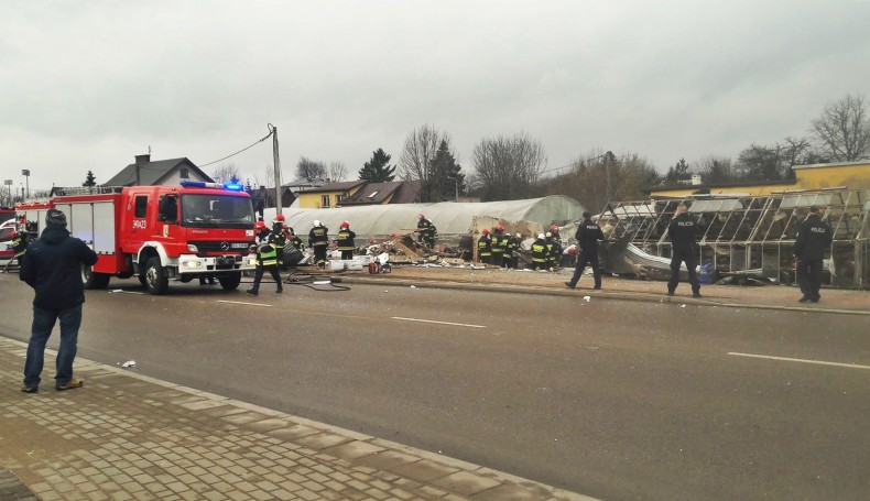 Wybuch w szklarni w Suwałkach, fot. Areta Topornicka