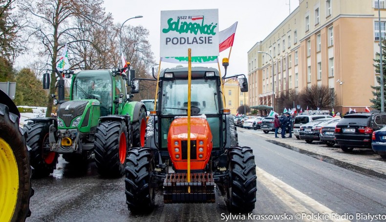 Protest rolników w Białymstoku, fot. Sylwia Krassowska