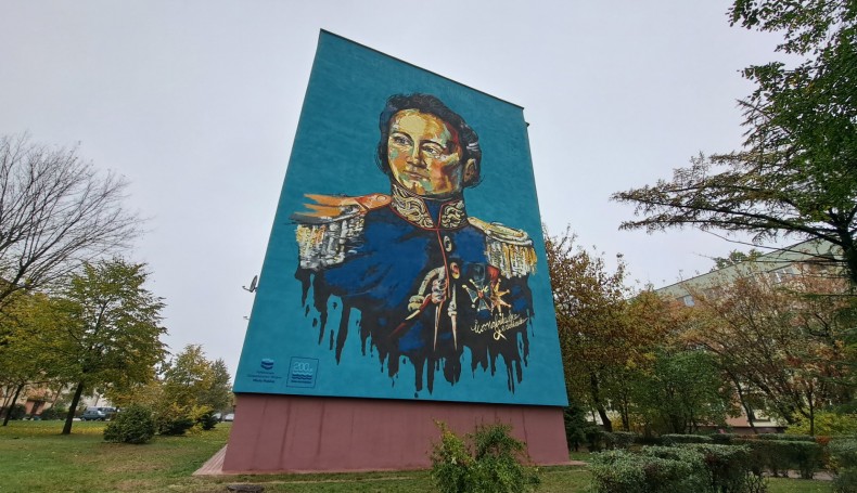Mural generała Ignacego Prądzyńskiego w Augustowie, fot. Iza Kosakowska